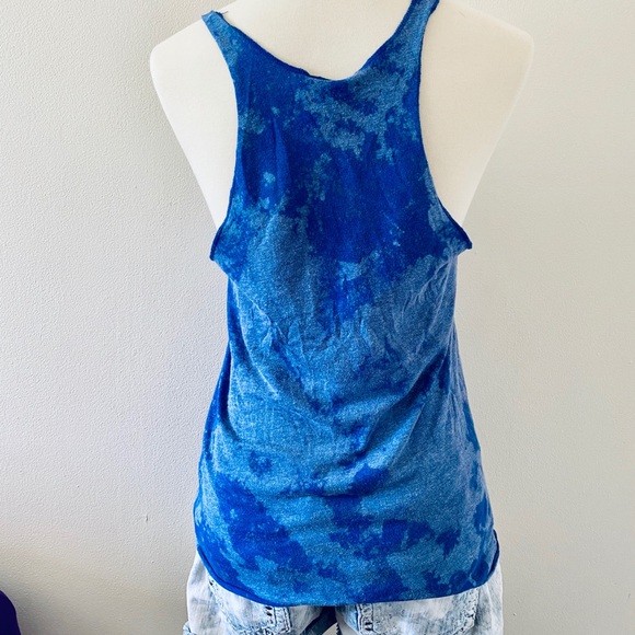 Obey Custom Bleach Dyed Blue Graphic Tank - Picture 6 of 8